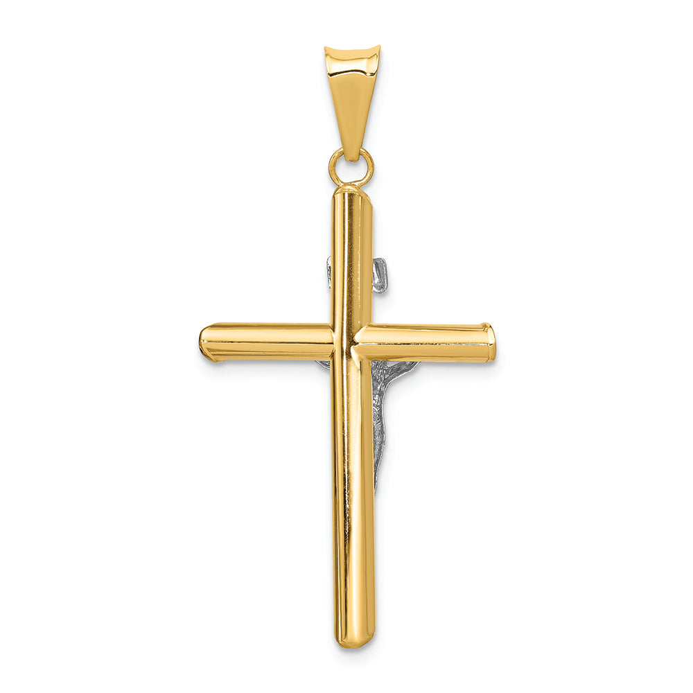 FJC Finejewelers 14k Two-tone Gold Polished Jesus Crucifix Charm