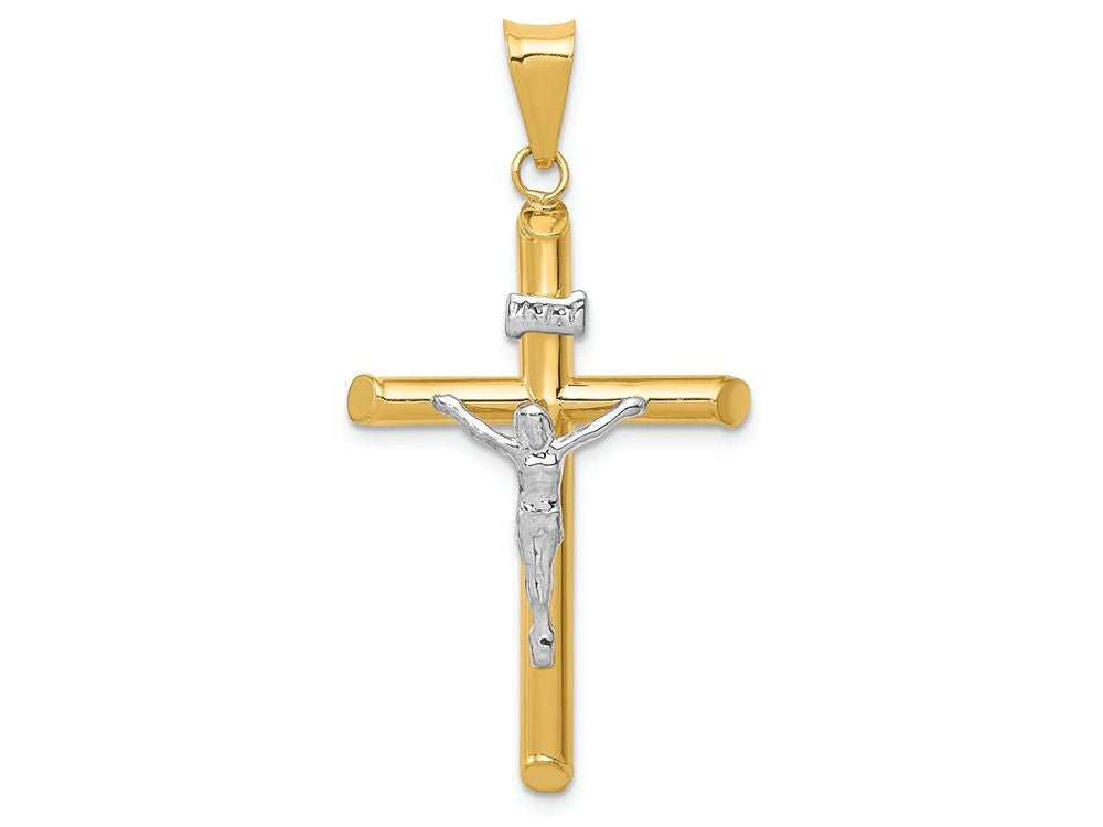 FJC Finejewelers 14k Two-tone Gold Polished Jesus Crucifix Charm
