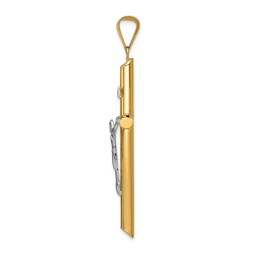 FJC Finejewelers 14k Two-tone Gold Polished Jesus Crucifix Charm