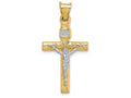 FJC Finejewelers 14k Two-tone Gold Crucifix Charm