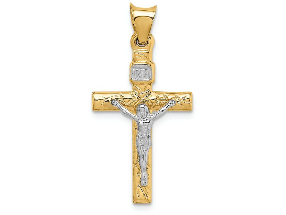 FJC Finejewelers 14k Two-tone Gold Crucifix Charm