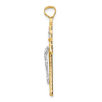 FJC Finejewelers 14k Two-tone Gold Crucifix Charm