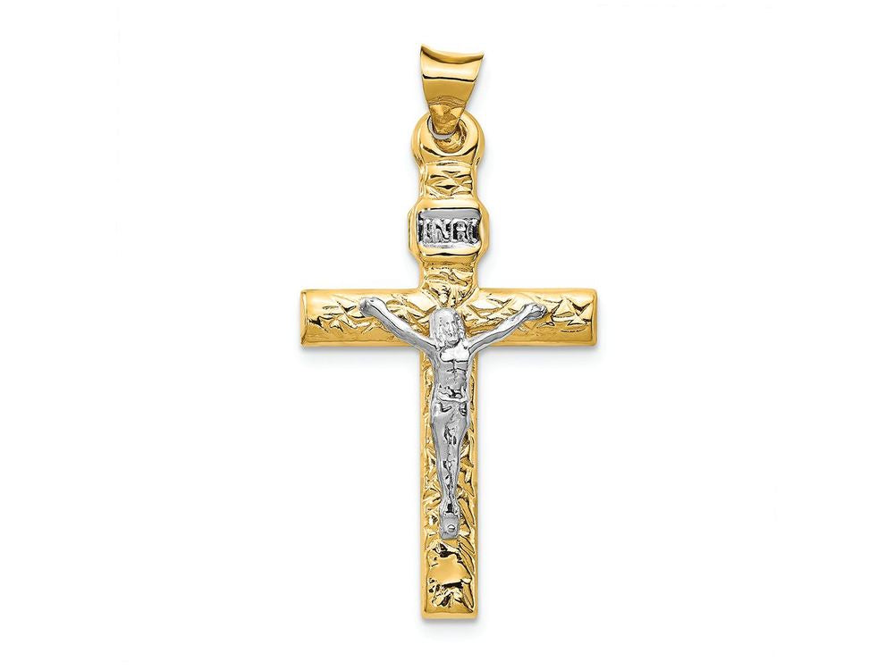 FJC Finejewelers 14k Two-tone Gold Crucifix Charm