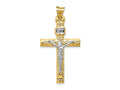 FJC Finejewelers 14k Two-tone Gold Crucifix Charm