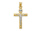 FJC Finejewelers 14k Two-tone Gold Crucifix Charm