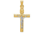 FJC Finejewelers 14k Two-tone Gold Crucifix Charm