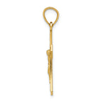 FJC Finejewelers 14k Yellow Gold Bright Cut Crucifix Charm