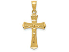 FJC Finejewelers 14k Yellow Gold Bright Cut Crucifix Charm
