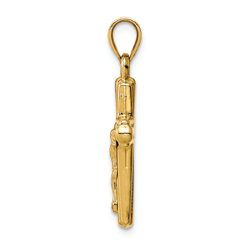 FJC Finejewelers 14k Yellow Gold Reversible Crucifixcross Charm