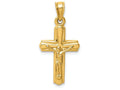 FJC Finejewelers 14k Yellow Gold Reversible Crucifixcross Charm