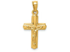 FJC Finejewelers 14k Yellow Gold Reversible Crucifixcross Charm