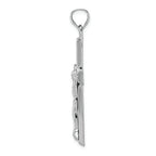FJC Finejewelers 14k White Gold Polished Crucifix Charm