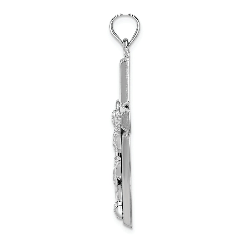 FJC Finejewelers 14k White Gold Polished Crucifix Charm