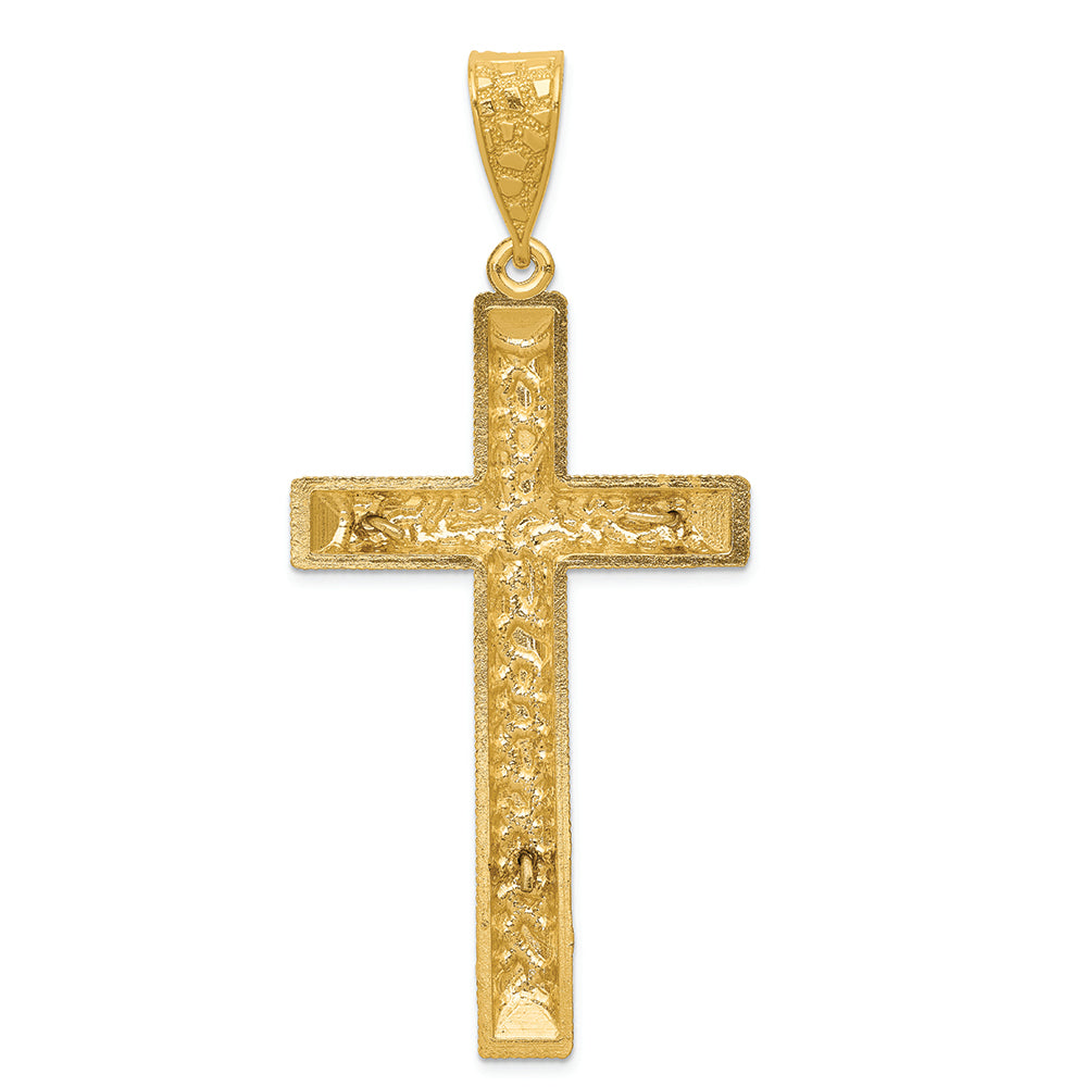 FJC Finejewelers 14k Two-tone Gold Bright Cut Crucifix Charm