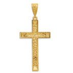 FJC Finejewelers 14k Two-tone Gold Bright Cut Crucifix Charm
