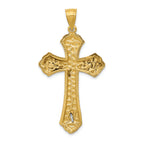 FJC Finejewelers 14k Two-tone Gold Bright Cut Passion Crucifix Charm
