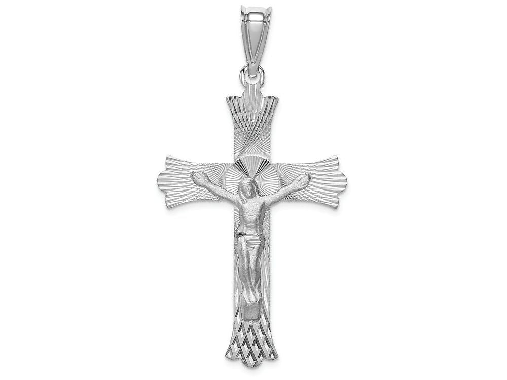 FJC Finejewelers 14k White Gold Crucifix Charm