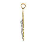 FJC Finejewelers 14k Two-tone Gold Crucifix Charm