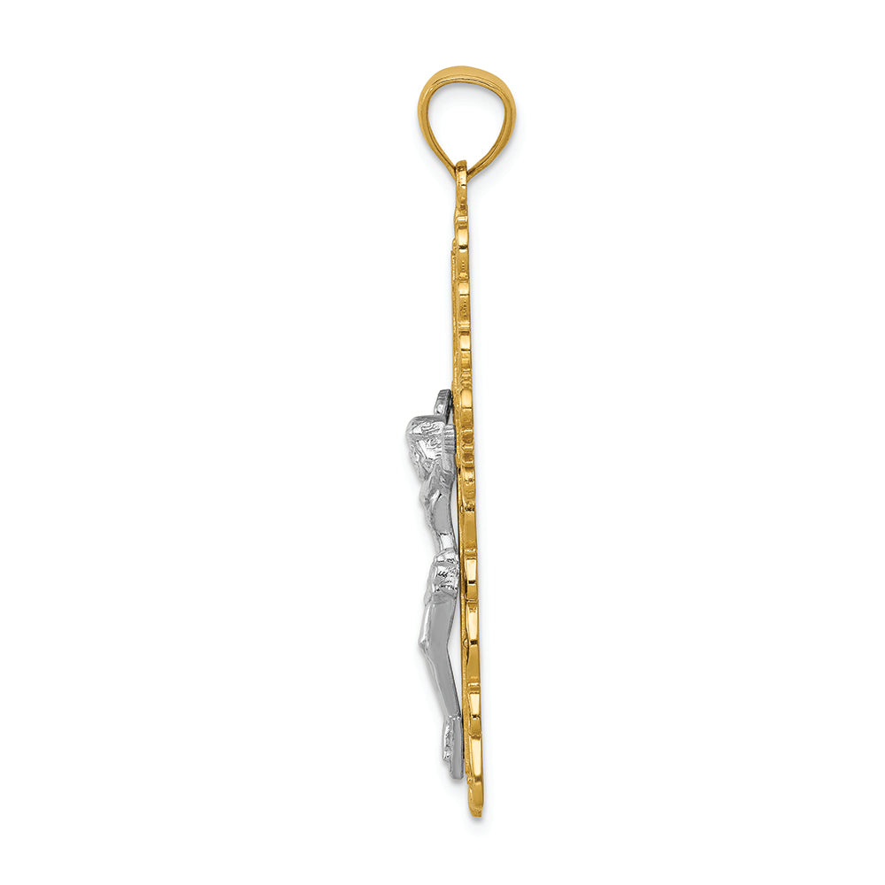 FJC Finejewelers 14k Two-tone Gold Crucifix Charm