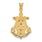 FJC Finejewelers 14 Kt Tri Color Gold Mariner Crucifix Charm