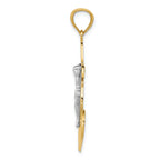 FJC Finejewelers 14k Yellow Gold with with Rhodium Polished Mariners Crucifix Charm