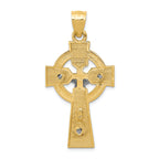 FJC Finejewelers 14k Two-tone Gold Polished Celtic Inri Crucifix Charm