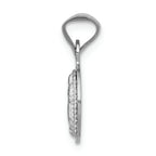 FJC Finejewelers 14k White Gold Our Lady Of Guadalupe Circle Charm