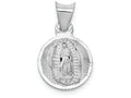 FJC Finejewelers 14k White Gold Our Lady Of Guadalupe Circle Charm