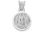 FJC Finejewelers 14k White Gold Our Lady Of Guadalupe Circle Charm