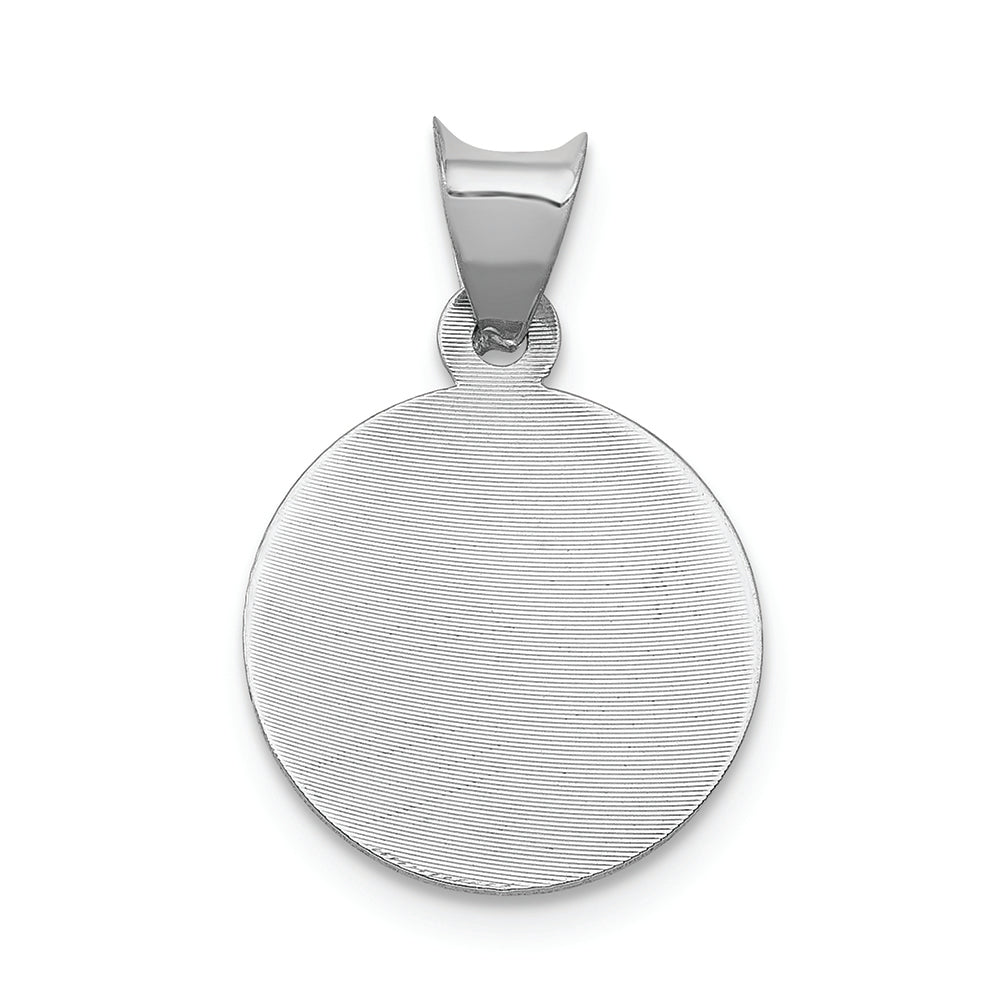 FJC Finejewelers 14k White Gold Our Lady Of Guadalupe Circle Charm