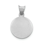 FJC Finejewelers 14k White Gold Our Lady Of Guadalupe Circle Charm