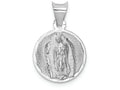 FJC Finejewelers 14k White Gold Our Lady Of Guadalupe Circle Charm