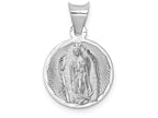 FJC Finejewelers 14k White Gold Our Lady Of Guadalupe Circle Charm