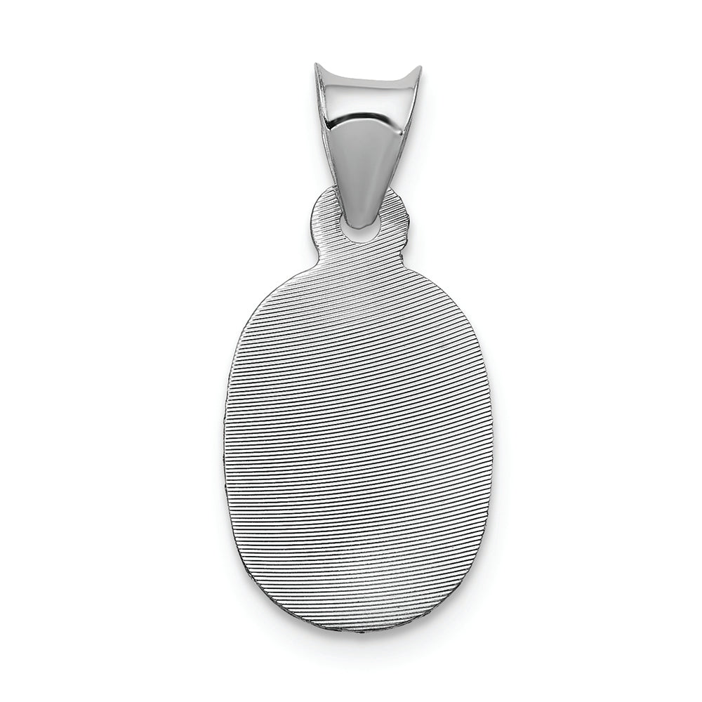 FJC Finejewelers 14k White Gold Our Lady Of Guadalupe Oval Charm