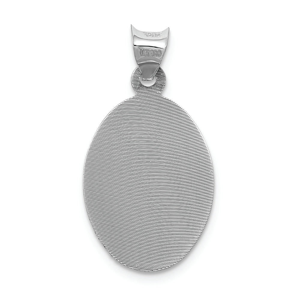 FJC Finejewelers 14k White Gold Our Lady Of Guadalupe Oval Charm