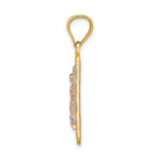 FJC Finejewelers 14k Two-tone Gold with Rhodium Bright Cut Lady Of Guadalupe Charm