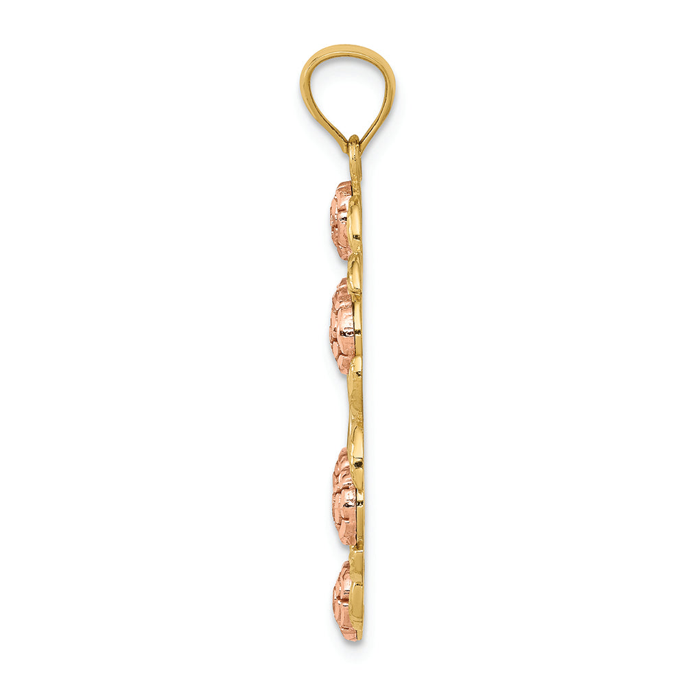 FJC Finejewelers 14k Two-tone Gold White with Rhodium Our Lady Of Guadalupe Charm