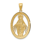 FJC Finejewelers 14k Yellow Gold with with Rhodium Polished Miraculous Medal Charm