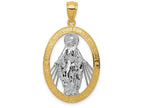 FJC Finejewelers 14k Yellow Gold with with Rhodium Polished Miraculous Medal Charm