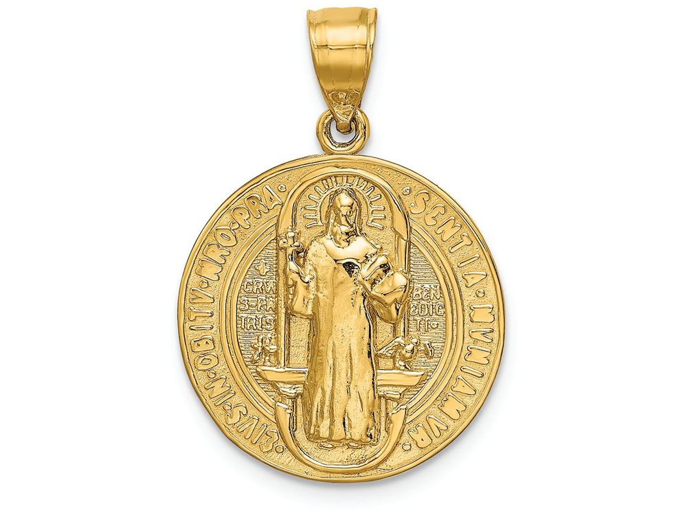 FJC Finejewelers 14k Yellow Gold San Benito 2 Sided Round Charm