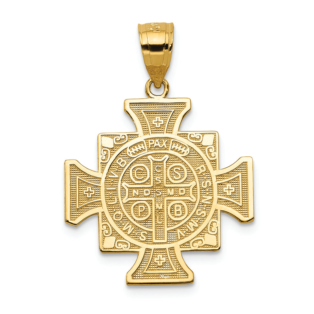 FJC Finejewelers 14k Yellow Gold San Benito 2-sided Cross Charm