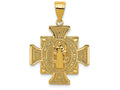 FJC Finejewelers 14k Yellow Gold San Benito 2-sided Cross Charm