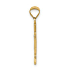 FJC Finejewelers 14k Yellow Gold with Rhodium St. Benedict Charm