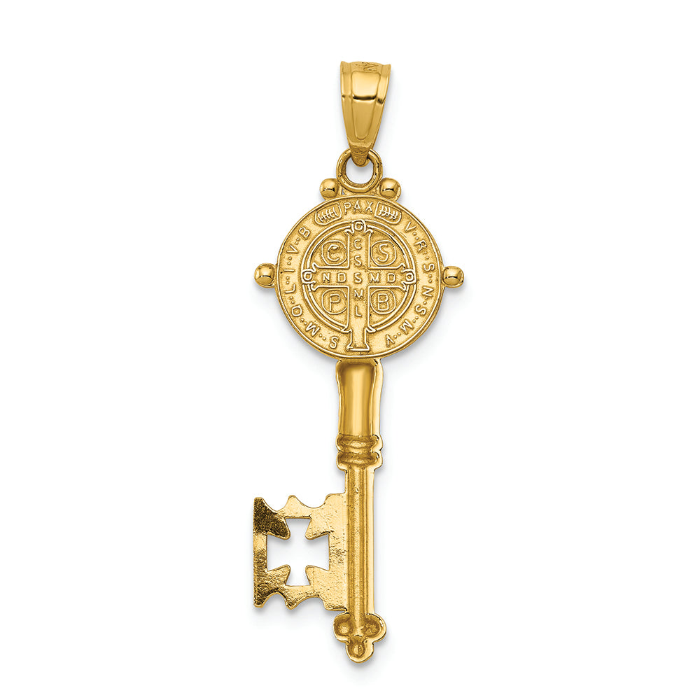 FJC Finejewelers 14k Yellow Gold San Benito 2-sided Key Charm