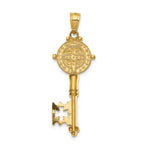 FJC Finejewelers 14k Yellow Gold San Benito 2-sided Key Charm