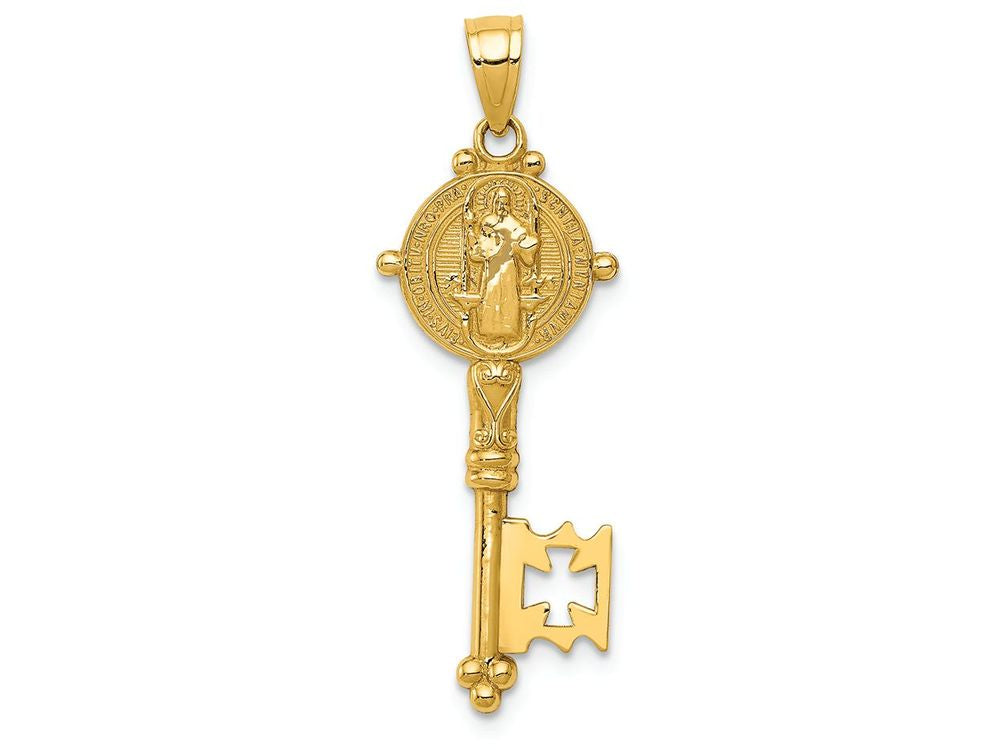 FJC Finejewelers 14k Yellow Gold San Benito 2-sided Key Charm
