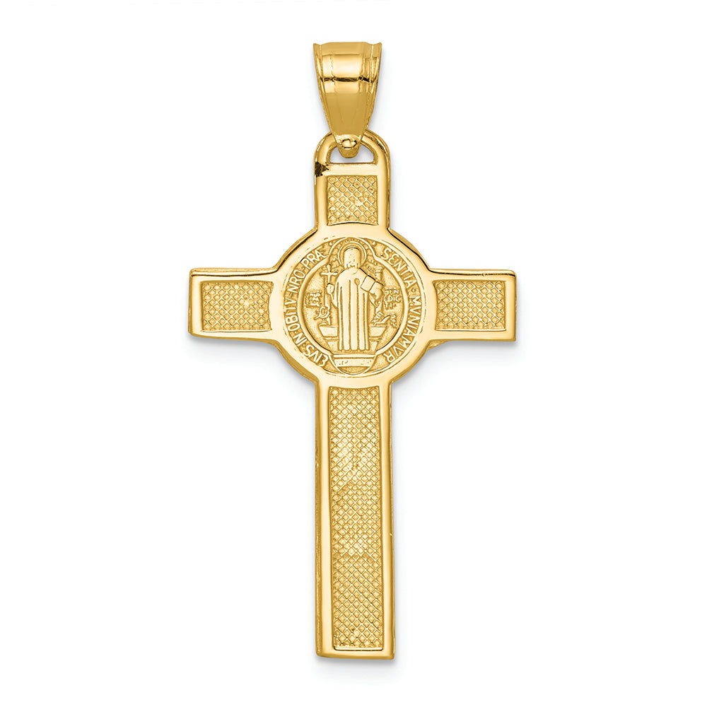 FJC Finejewelers 14k Yellow Gold San Benito 2-sided Crucifix Charm