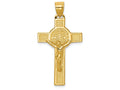 FJC Finejewelers 14k Yellow Gold San Benito 2-sided Crucifix Charm