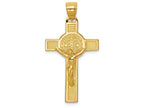FJC Finejewelers 14k Yellow Gold San Benito 2-sided Crucifix Charm