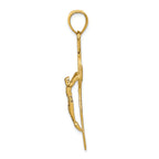 FJC Finejewelers 14k Yellow Gold San Benito 2-sided Crucifix Charm